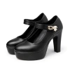 Giày Cao Gót Nữ Đế Cao 9cm Quai Ngang Mary Jane - Dáng Sang Trọng Êm Chân Tôn Dáng 3