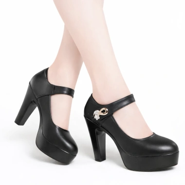 Giày Cao Gót Nữ Đế Cao 9cm Quai Ngang Mary Jane - Dáng Sang Trọng Êm Chân Tôn Dáng