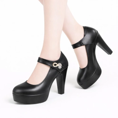 Giày Cao Gót Nữ Đế Cao 9cm Quai Ngang Mary Jane - Dáng Sang Trọng Êm Chân Tôn Dáng
