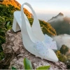 Giày cao gót nữ đế vuông 7-8phân nơ hoa cánh bướm - Công sở, giảm còn 299.999₫ 4