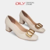 Giày cao gót nữ DILY bít mũi, khóa kim loại sang trọng, đế vuông 5cm công sở - 489k 2