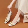 Giày cao gót nữ DILY bít mũi, khóa kim loại sang trọng, đế vuông 5cm công sở - 489k 8