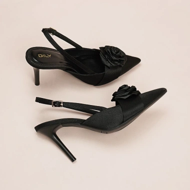 Giày cao gót nữ DILY DL524 8cm công sở slingback mũi nhọn đính hoa Giá 459.000₫ 4