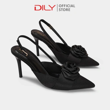Giày cao gót nữ DILY DL524 8cm công sở slingback mũi nhọn đính hoa Giá 459.000₫ 10