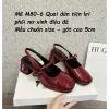 Giày cao gót nữ đỏ quai nơ công sở, slingback mũi vuông 5cm da bóng - Giá ưu đãi 225k 9