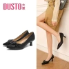 Giày cao gót nữ Dusto công sở da mềm 5-7cm, màu đen be, cao cấp, giá 325.000₫