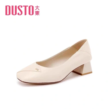 Giày cao gót nữ Dusto mũi vuông gót vuông 4p-5.5p thời trang công sở da mềm, êm chân - Giá ưu đãi 365.000đ 4