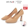 Giày Cao Gót Nữ HT.NeO Da Thật CS15 Đế Đúp Gót Trụ 9cm Bít Mũi Nhọn Giá 550k 2