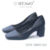Giày Cao Gót Nữ HT.NeO Da Thật Mũi Vuông Gót 6,5cm - Sang Trọng, Giá 520k