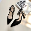Giày cao gót nữ mũi nhọn 7cm slingback guốc quai cổ chân SLB72 - 359.000đ 4