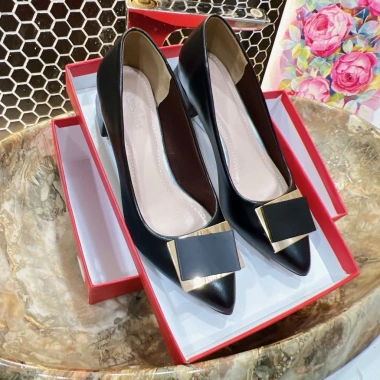 Giày Cao Gót Nữ Mũi Nhọn Búp Bê 3cm-5cm Gót Vuông, Giá Ưu Đãi 299.999đ 9