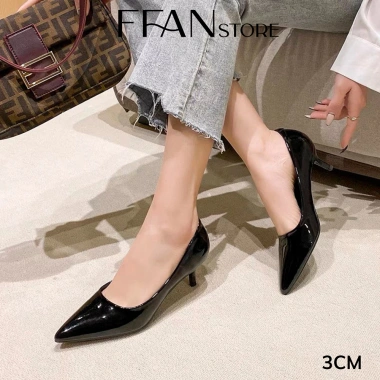 Giày cao gót nữ mũi nhọn da bóng mềm mại 055 FFAN STORE - Đen/Nude/Đỏ, size lớn 3‑11, giảm còn 450.000₫ 10