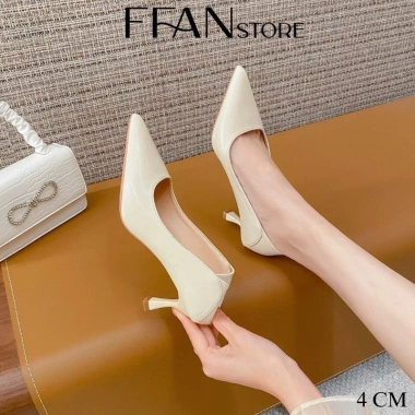 Giày cao gót nữ mũi nhọn da thật mềm mại bít mũi 1.100 màu đen be trắng 3‑6 phân cỡ lớn - Giá 550.000₫ FFAN STORE 6 Giày cao gót nữ mũi nhọn da thật mềm mại bít mũi 1.100 màu đen be trắng 3‑6 phân cỡ lớn - Giá 550.000₫ FFAN STORE 6