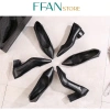 Giày cao gót nữ mũi nhọn đế vuông da thật mềm mại, công sở bít mũi 333-1 màu đen big size - 500k 4