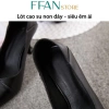 Giày cao gót nữ mũi nhọn đế vuông da thật mềm mại, công sở bít mũi 333-1 màu đen big size - 500k 8