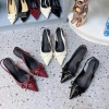 Giày Cao Gót Nữ Mũi Nhọn Tôn Da Bóng 7p Quai Hở Nơ Thắt - Du Lịch & Công Sở 232k 2
