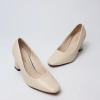 Giày cao gót nữ mũi vuông kem LUME 05 - Đế su non 5-7cm, chống trơn trượt, 207k 6