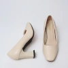 Giày cao gót nữ mũi vuông kem LUME 05 - Đế su non 5-7cm, chống trơn trượt, 207k 7