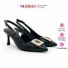 Giày Cao Gót Nữ SlingBack 7p Mũi Nhọn Phối Nơ - Guốc Công Sở NUDDO N071 Giá 379k 3