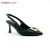 Giày Cao Gót Nữ SlingBack 7p Mũi Nhọn Phối Nơ - Guốc Công Sở NUDDO N071 Giá 379k 5