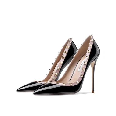 Giày Cao Gót Nữ Stiletto Đen Nông Miệng Mũi Nhọn – Da Bằng Sáng Chế, Công Sở Chuyên Nghiệp, Giá 454.680₫ 2