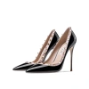 Giày Cao Gót Nữ Stiletto Đen Nông Miệng Mũi Nhọn – Da Bằng Sáng Chế, Công Sở Chuyên Nghiệp, Giá 454.680₫ 8