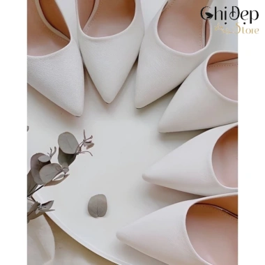 Giày cao gót nữ vân tổ yến bít mũi gót trụ 8 phân - Chị Đẹp Store giảm tới 210k