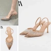 Giày cao gót Quai Ngang Đính Ngọc Đế Vuông 7cm D19 - Giá rẻ 179.280đ 5