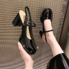 Giày cao gót sandal 7 phân đế đúp quai hậu NGUYENTHAO 85CG da bóng thời trang công sở siêu đẹp - Giá chỉ 159.000₫ 6