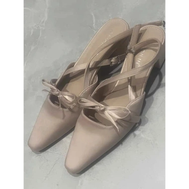 Giày cao gót slingback mũi nhọn nơ nhỏ Hàn Quốc - gót 5cm êm chân 269k 8