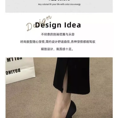 Giày Cao Gót SUEEIEFI Da Cừu Đen Mũi Nhọn - Phong Cách Công Sở Nữ Mùa Thu 2.026