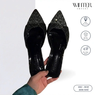 Giày cao gót Winter G52 si nhũ 5cm - Siêu bling, chỉ 178k (giá gốc 215.380)