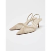 Giày cao gót Z sandal nữ mũi nhọn lưới đan 7cm màu be, đen, đi tiệc, dạo phố, công sở 5