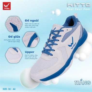 Giày Cầu Lông & Pickleball Wika Kitto Đa Năng Đệm Đế EVA - Giá ưu đãi 650.000₫