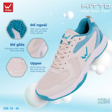 Giày Cầu Lông & Pickleball Wika Kitto Đa Năng Đệm Đế EVA - Giá ưu đãi 650.000₫