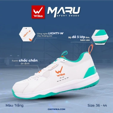 Giày Cầu Lông và Bóng Chuyền Wika Maru Chính Hãng - Đa Năng, Giá Rẻ 399k