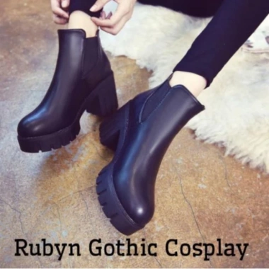 Giày Chelsea Boot cổ cao 8,5cm Rubyn Gothic Cosplay - Giá ưu đãi 396.309 VND - Có sẵn 5