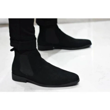 Giày Chelsea Boot Cổ Cao Da Bò Lộn 4 Màu Đen-Xám Nhạt-Vàng-Vàng Bò - Giảm Giá 20% 2