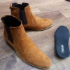 Giày Chelsea Boot Cổ Cao Da Lộn In Trước - Thiết Kế Sang Trọng, Giá Ưu Đãi 685k