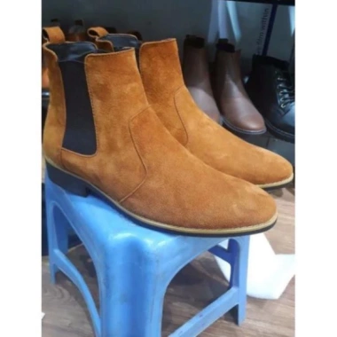 Giày Chelsea Boot Cổ Cao Da Lộn In Trước - Thiết Kế Sang Trọng, Giá Ưu Đãi 685k 5