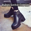 Giày Chelsea Boot Cổ Đế Cao 8,5cm Cosplay Rubyn Gothic - Phong Cách Độc Đáo