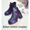 Giày Chelsea Boot Cổ Đế Cao 8,5cm Cosplay Rubyn Gothic - Phong Cách Độc Đáo 2