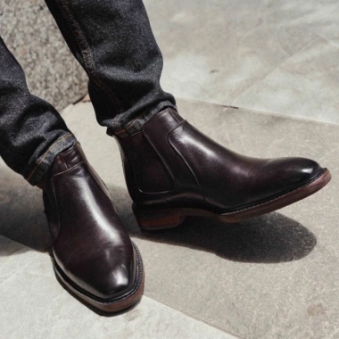 Giày Chelsea Boot nam cổ lửng da bò thật màu xám BF CHELSEA - Giảm giá, chỉ 6.337.500₫