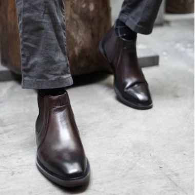 Giày Chelsea Boot nam cổ lửng da bò thật màu xám BF CHELSEA - Giảm giá, chỉ 6.337.500₫