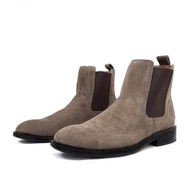 Giày Chelsea Boot Nam Da Thật TEFOSS HN601 Mũi Tròn Cá Tính Size 38-44 Nude Tan