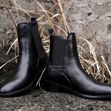 Giày Chelsea Boot nam STEEL MAN da đen, đế cao su 4cm - trẻ trung, giảm 23% 3