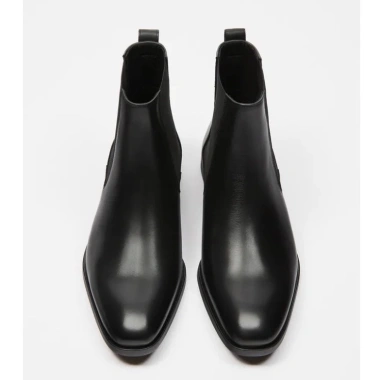 Giày Chelsea Boots da bò nguyên tấm cho phái mạnh, đế độn tăng 3.5cm, thời trang