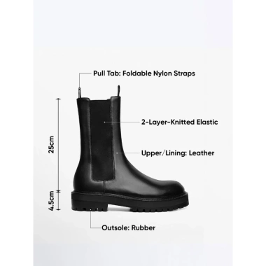 Giày Chelsea Boots Nam TARMOR Da Thật Đen Đế Chunky - Giá ưu đãi 9,262,500₫