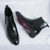 Giày Chelsea nam đế đỏ PU mắt cá chân slip‑on mũi tròn công sở, size 38‑46, miễn phí vận chuyển 2