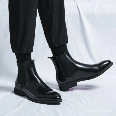 Giày Chelsea nam đế đỏ PU mắt cá chân slip‑on mũi tròn công sở, size 38‑46, miễn phí vận chuyển 3 Giày Chelsea nam đế đỏ PU mắt cá chân slip‑on mũi tròn công sở, size 38‑46, miễn phí vận chuyển 3
